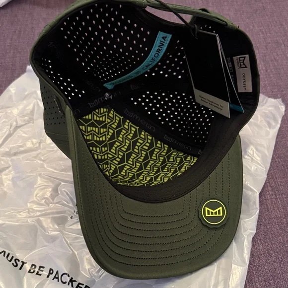 Melin Classic Odyssey Stacked Green Cap with Yellow Logo - Picture 7 of 13
